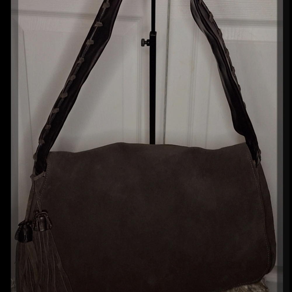 Chic Tan Hobo Bag with Tassel Detail